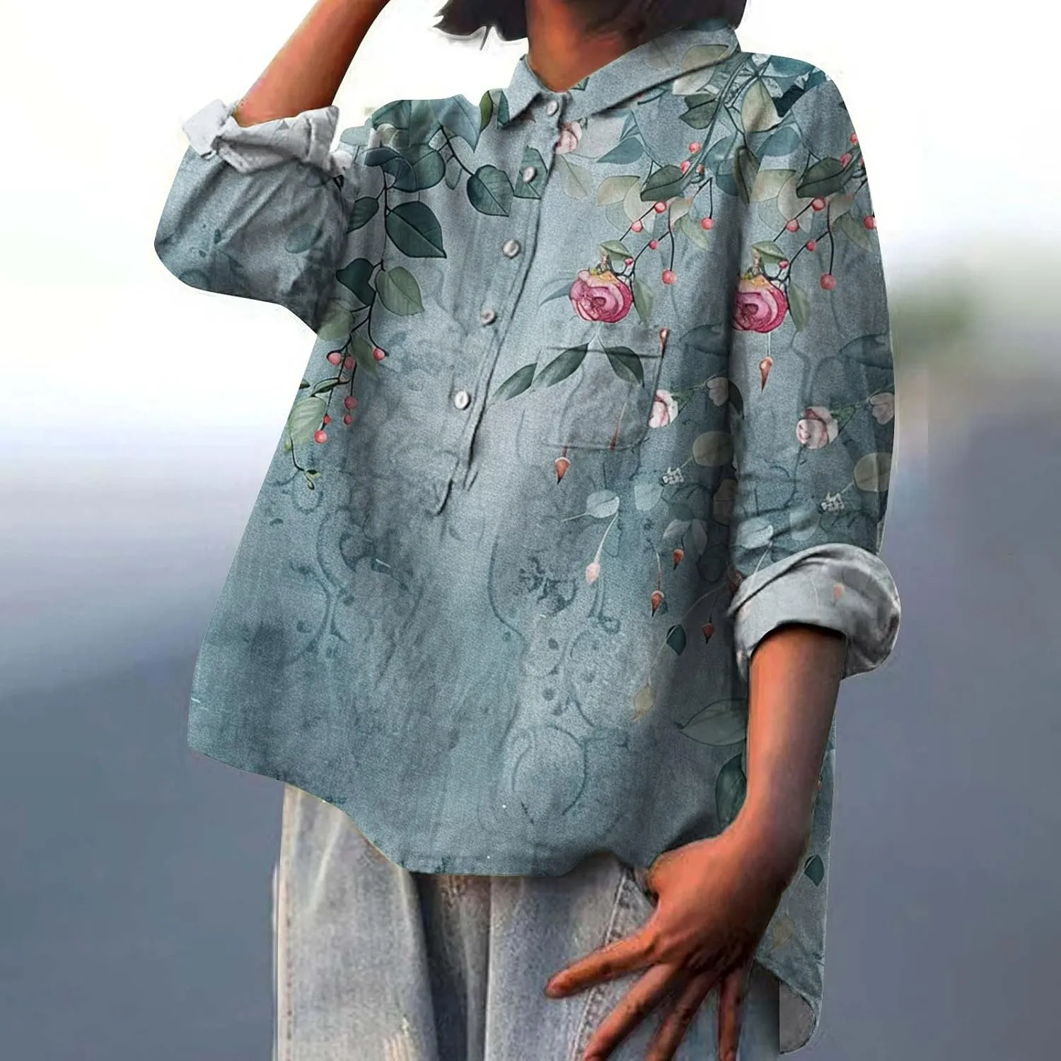 White Linen Crop Top Women Woman Linen Shirt Women's Tops Dressy Sales Clearance