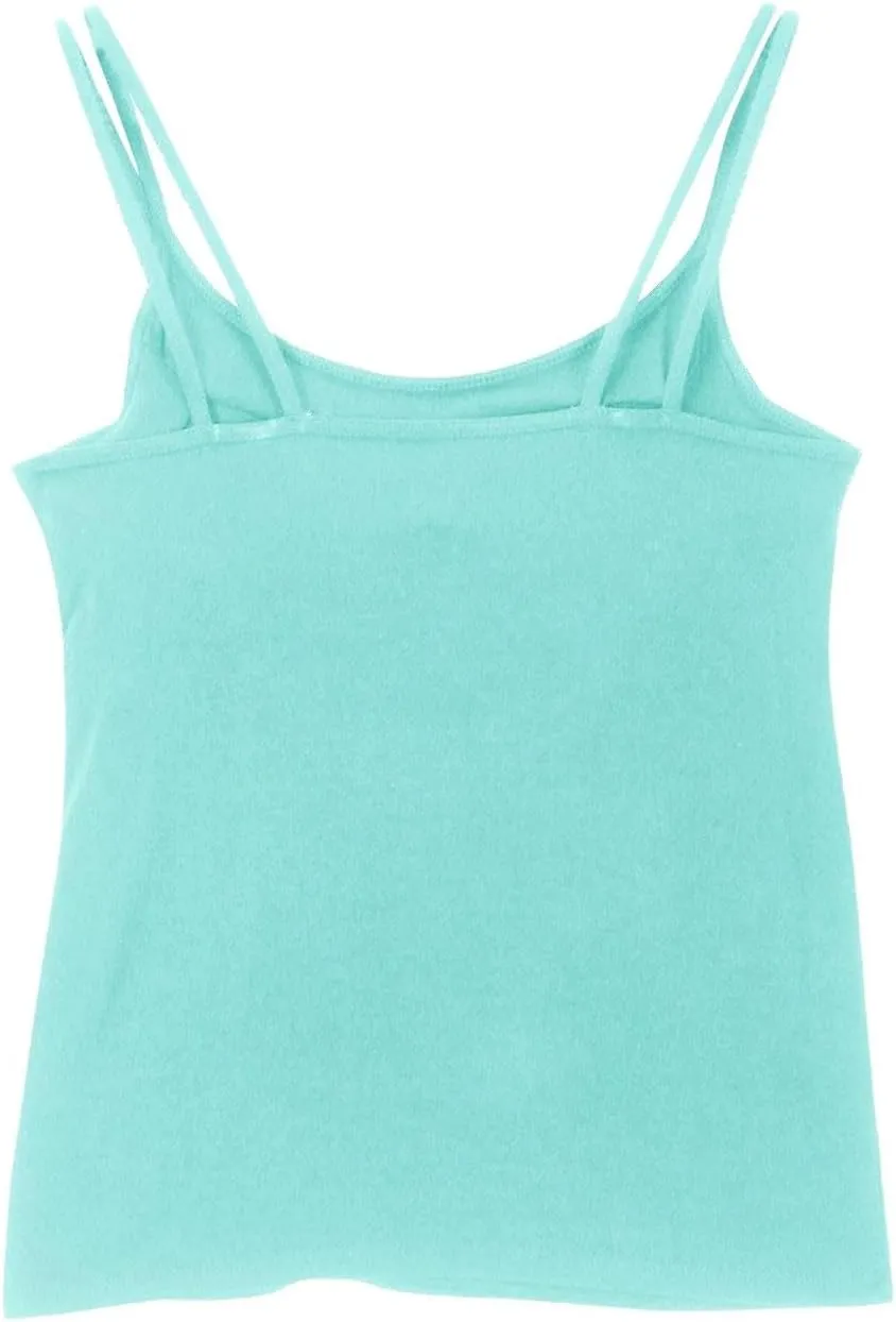 Women Shelf Bra Camisoles Tops Adjustable Strap Camis Tanks Stretch Cotton Layering Undershirts