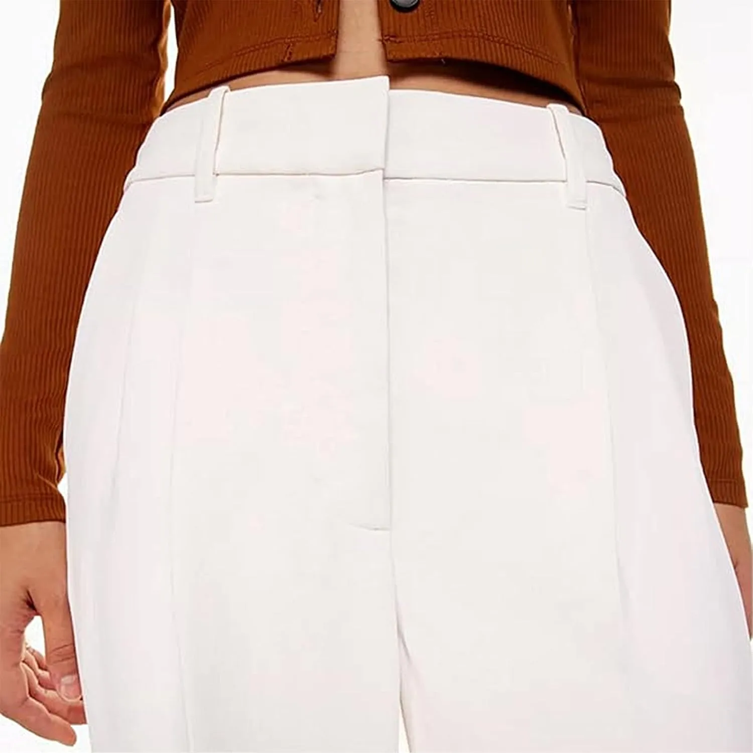 Women Wide Leg Trousers Effortless Tailored Wide Leg Pants Summer High Waist Casual Dress Pants Flowy Palazzo Pants