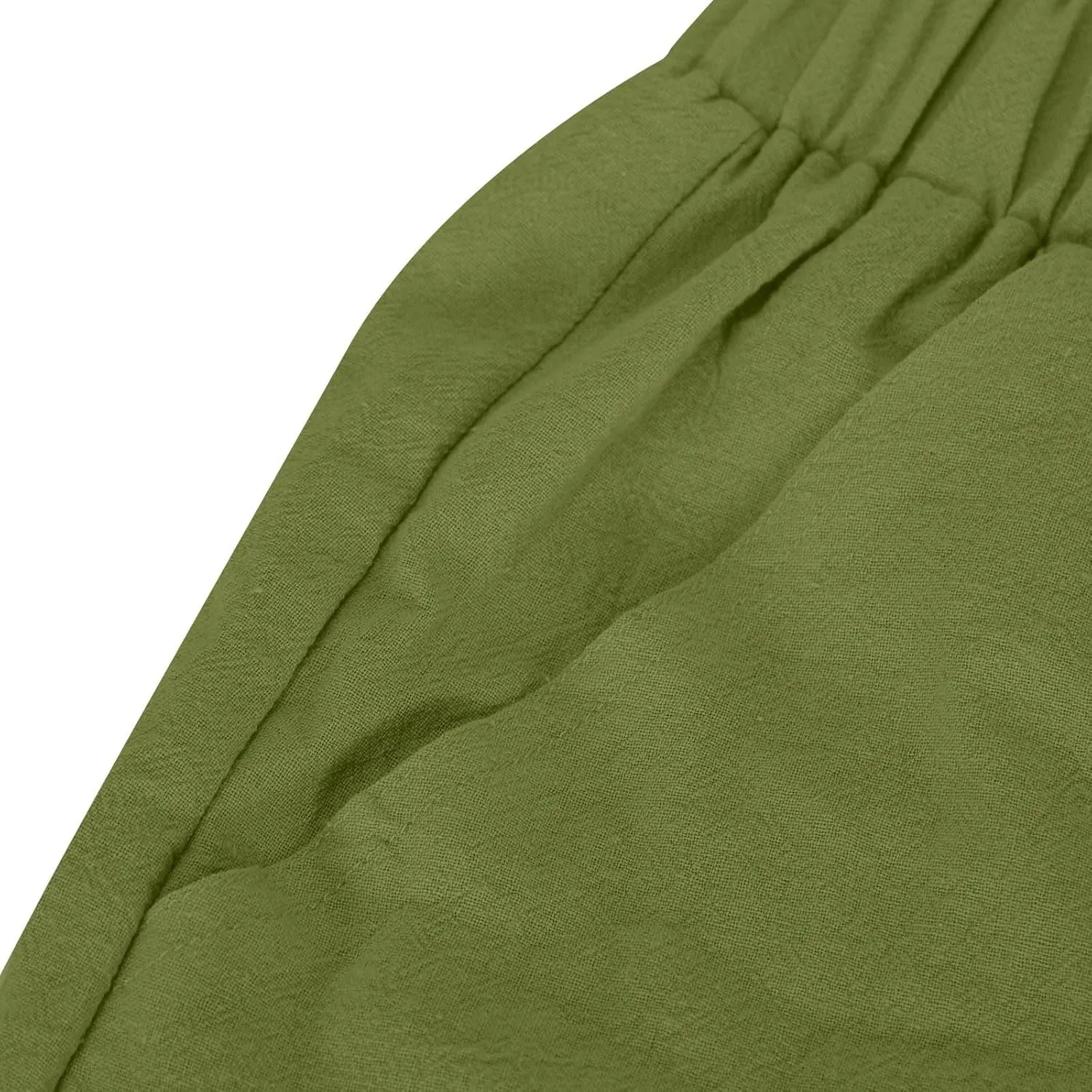 Women's Cotton Linen Harem Pants Casual Baggy High Waisted Elastic Pants Trousers with Pockets Wide Leg Palazzo Pants