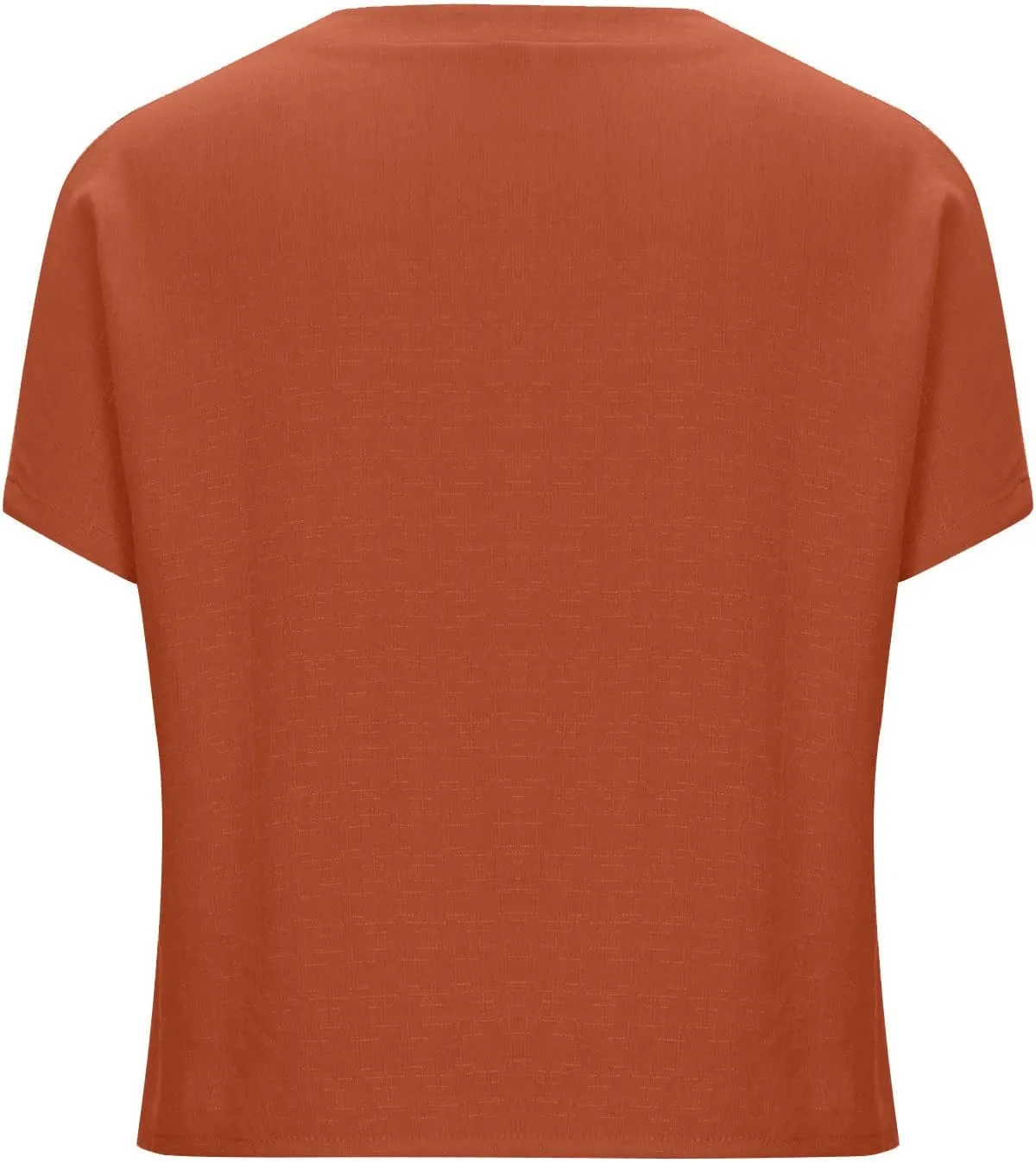 Women's Cotton Linen V Neck Boxy Top Casual Plain Blouses Short Sleeve T Shirt Loose Fit Tunic Summer Tops Basic Tee