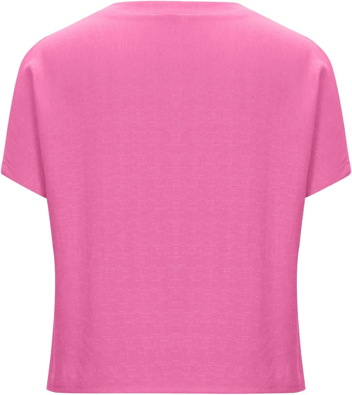 Women's Cotton Linen V Neck Boxy Top Casual Plain Blouses Short Sleeve T Shirt Loose Fit Tunic Summer Tops Basic Tee