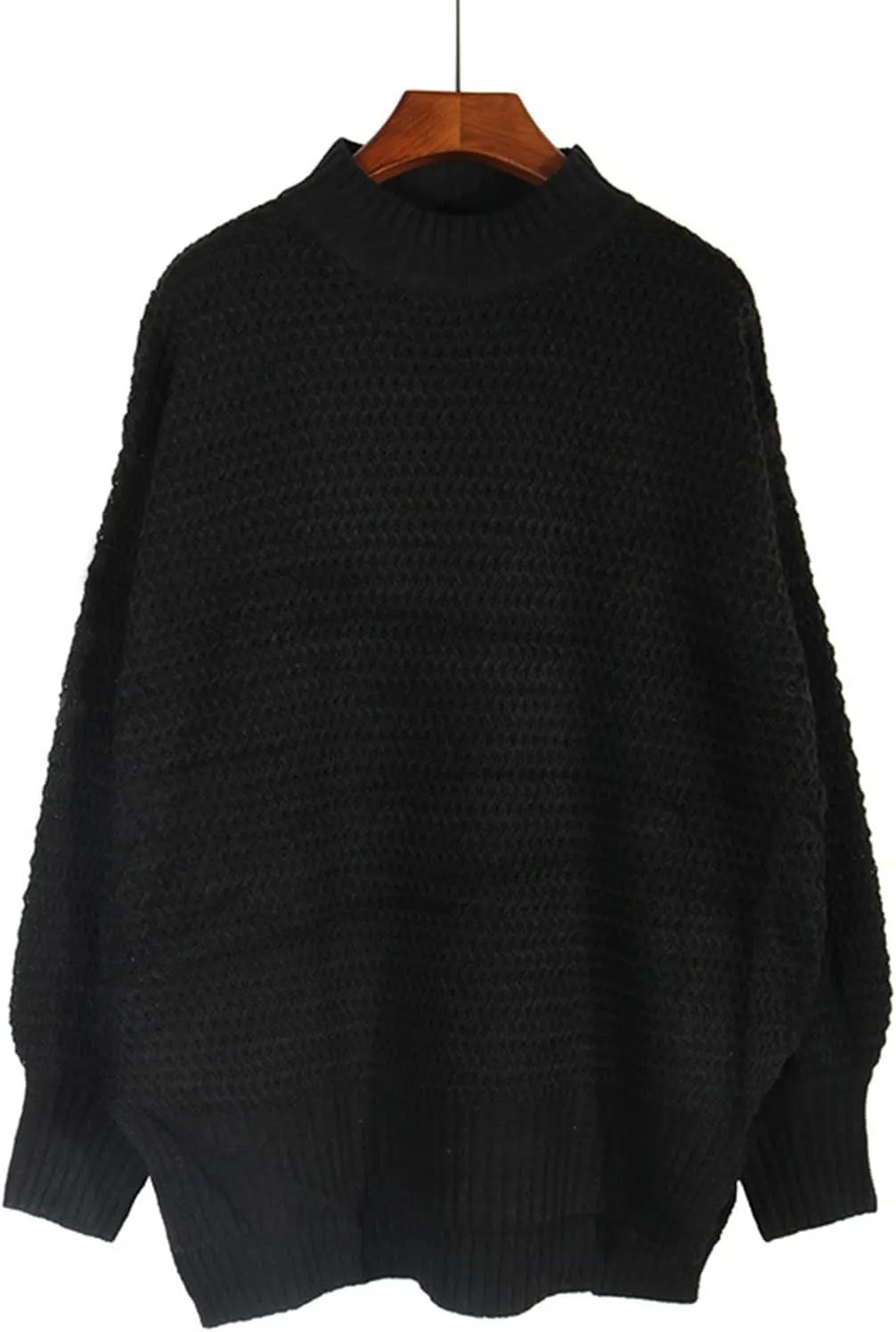 Women's Crew Neck Cable Knit Pullover Sweater Long Sleeve Casual Relaxed Fit Soft Cozy Knitwear Fall Winter Layering