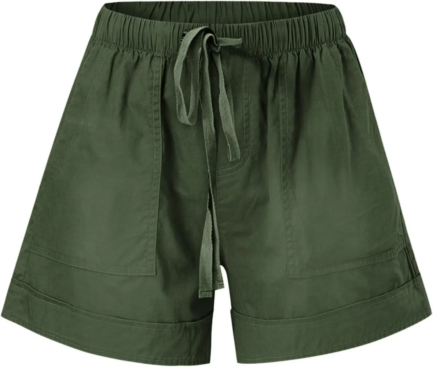 Women's Drawstring Shorts Summer Casual Comfy Shorts Elastic Waist Baggy Shorts with Pocket Trendy Cute Short Pants