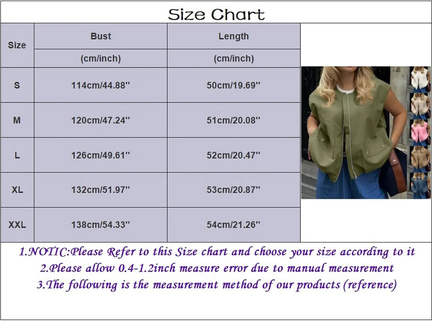 Womens Fashion Sleeveless Sweatshirt Casual Full Zip Pocket Pullover Tops Loose Lightweight Open Front Cardigan Coat