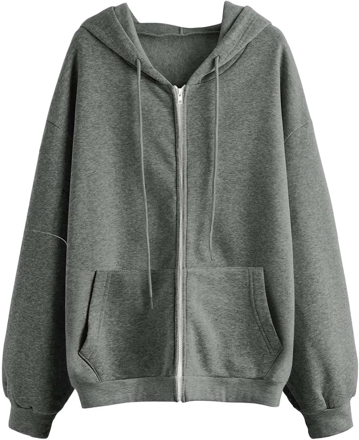 Women's Full Ziped Hoodies Teen Girl Fall Jacket Coat Oversized Sweatshirts Casual Drawstring Y2K Hoodie with Pocket