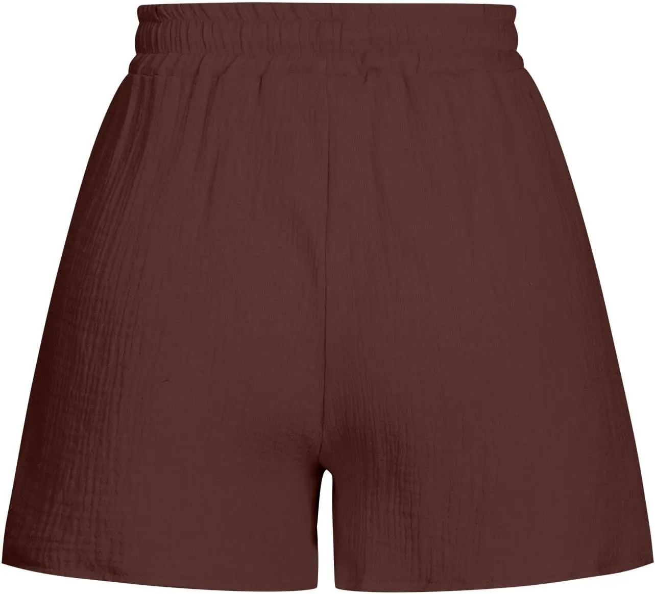 Women's Green Solid Cotton Linen Bermuda Shorts