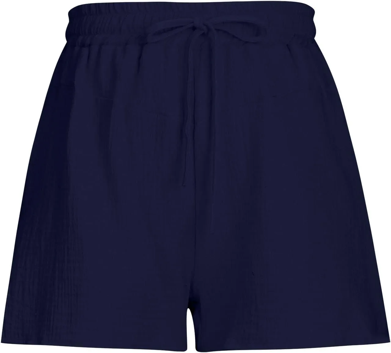 Women's Green Solid Cotton Linen Bermuda Shorts