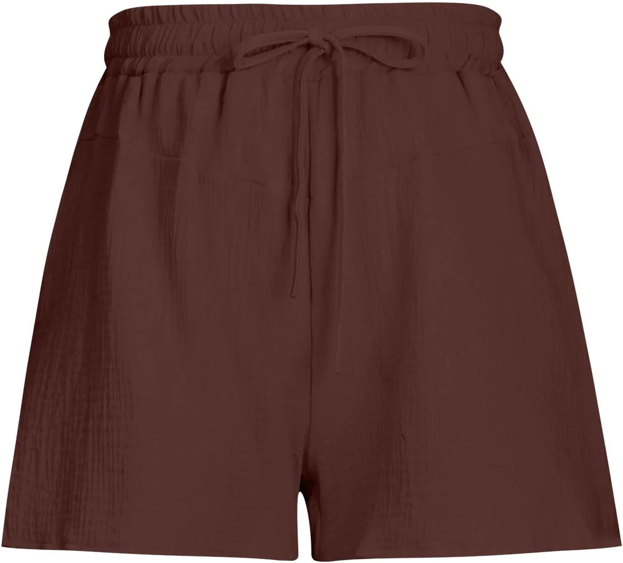 Women's Green Solid Cotton Linen Bermuda Shorts