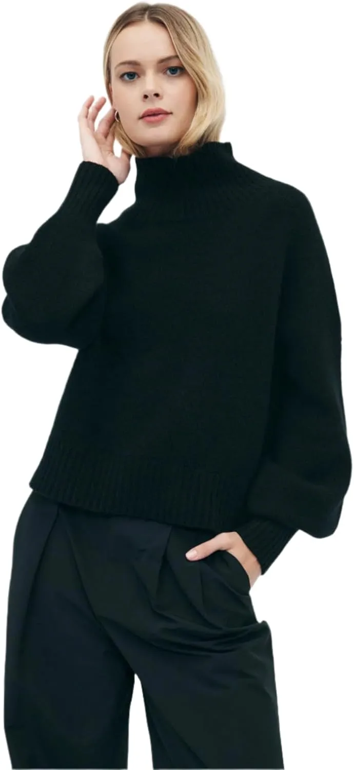 Women's Luxe Cashmere Oversized Turtleneck