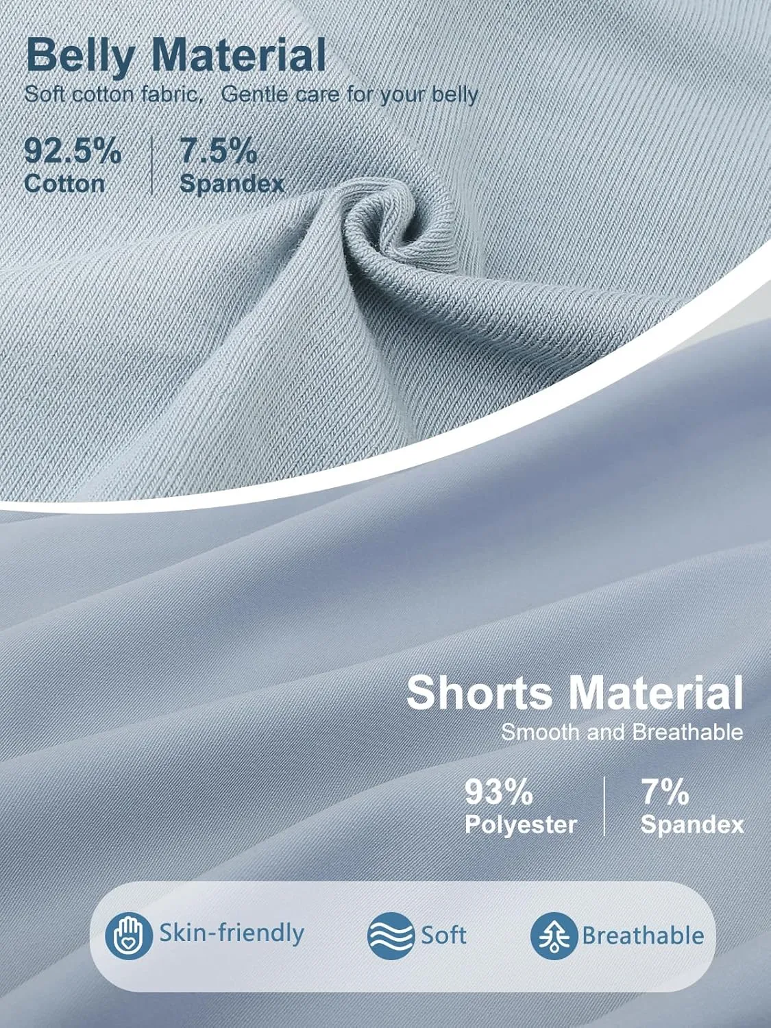Womens Maternity Shorts Over The Belly, Pregnancy Shorts Dressy Tailored Comfy with Pockets Work Office Casual