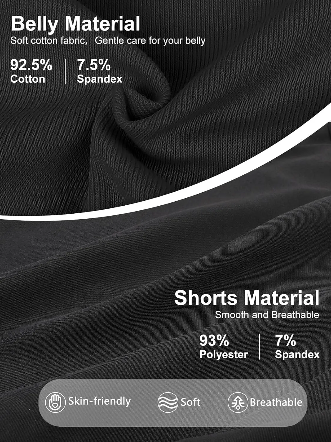 Womens Maternity Shorts Over The Belly, Pregnancy Shorts Dressy Tailored Comfy with Pockets Work Office Casual
