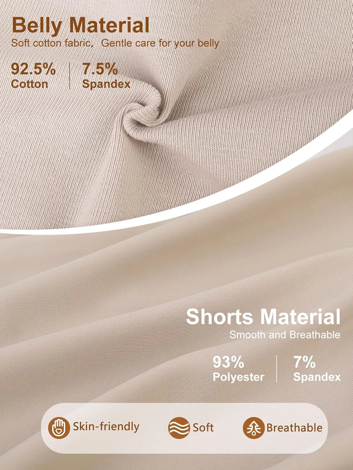 Womens Maternity Shorts Over The Belly, Pregnancy Shorts Dressy Tailored Comfy with Pockets Work Office Casual