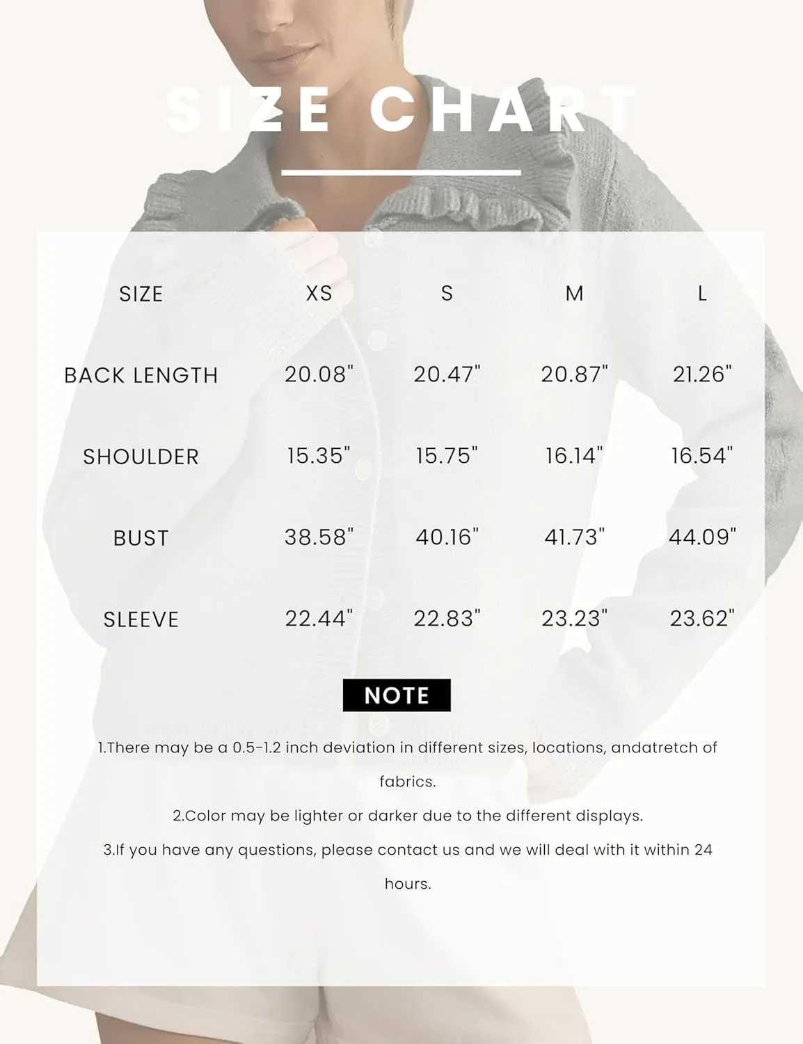 Womens Ruffle Cropped Sweater Open Front Outerwear Elegant Long Sleeve Knitted Cardigan Button Jacket Fall Tops