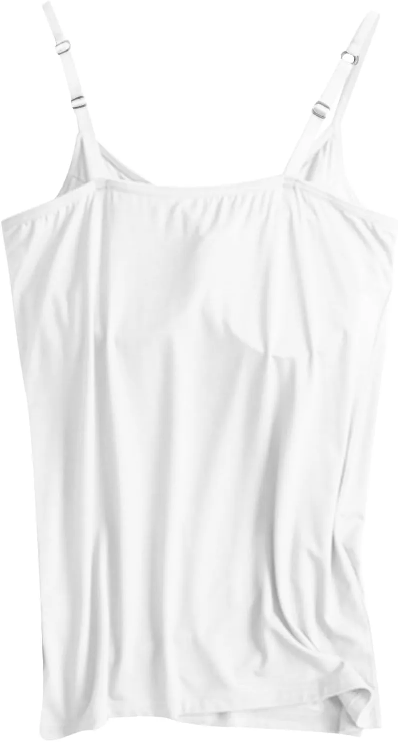 Womens Shelf Bra Tank Tops 2025 Basic Workout Camis Padded Yoga Shirt Cotton Undershirt