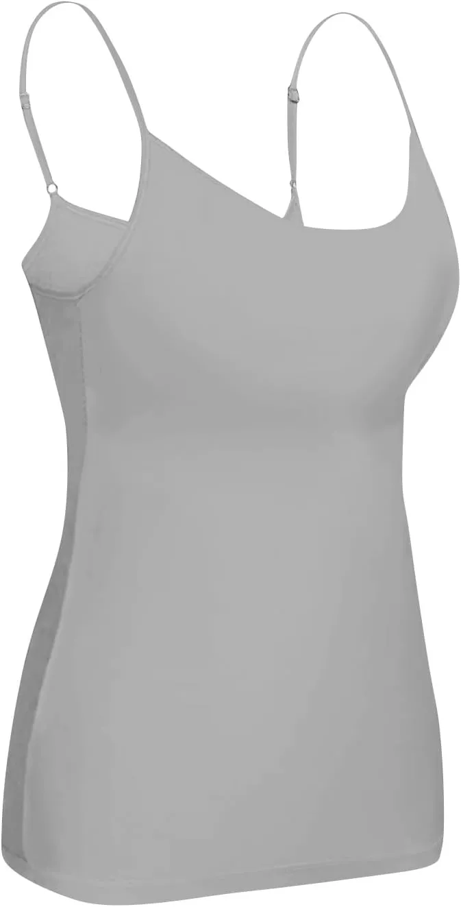 Womens Shelf Bra Tank Tops 2025 Basic Workout Camis Padded Yoga Shirt Cotton Undershirt