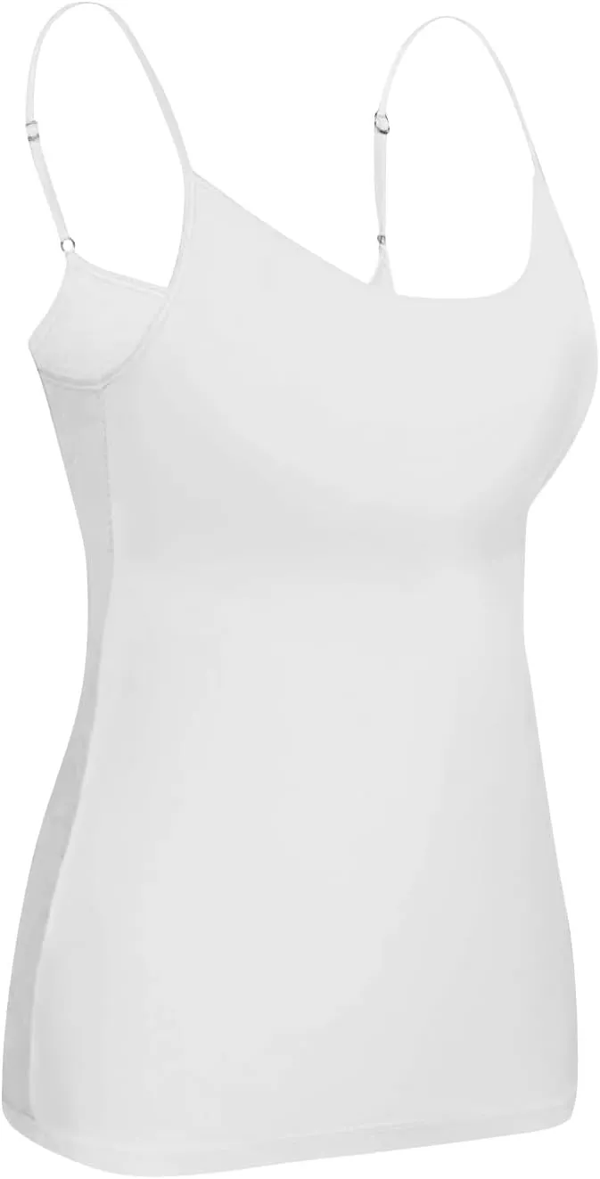 Womens Shelf Bra Tank Tops 2025 Basic Workout Camis Padded Yoga Shirt Cotton Undershirt