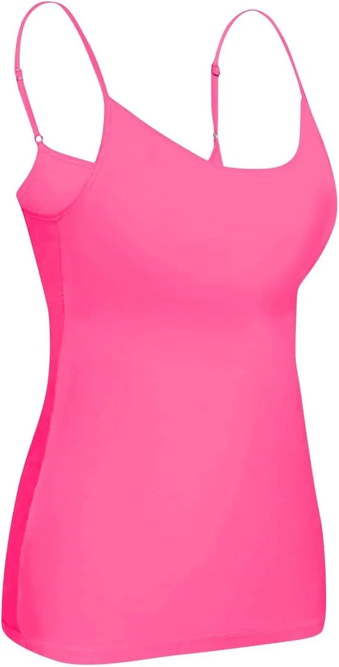 Womens Shelf Bra Tank Tops 2025 Basic Workout Camis Padded Yoga Shirt Cotton Undershirt