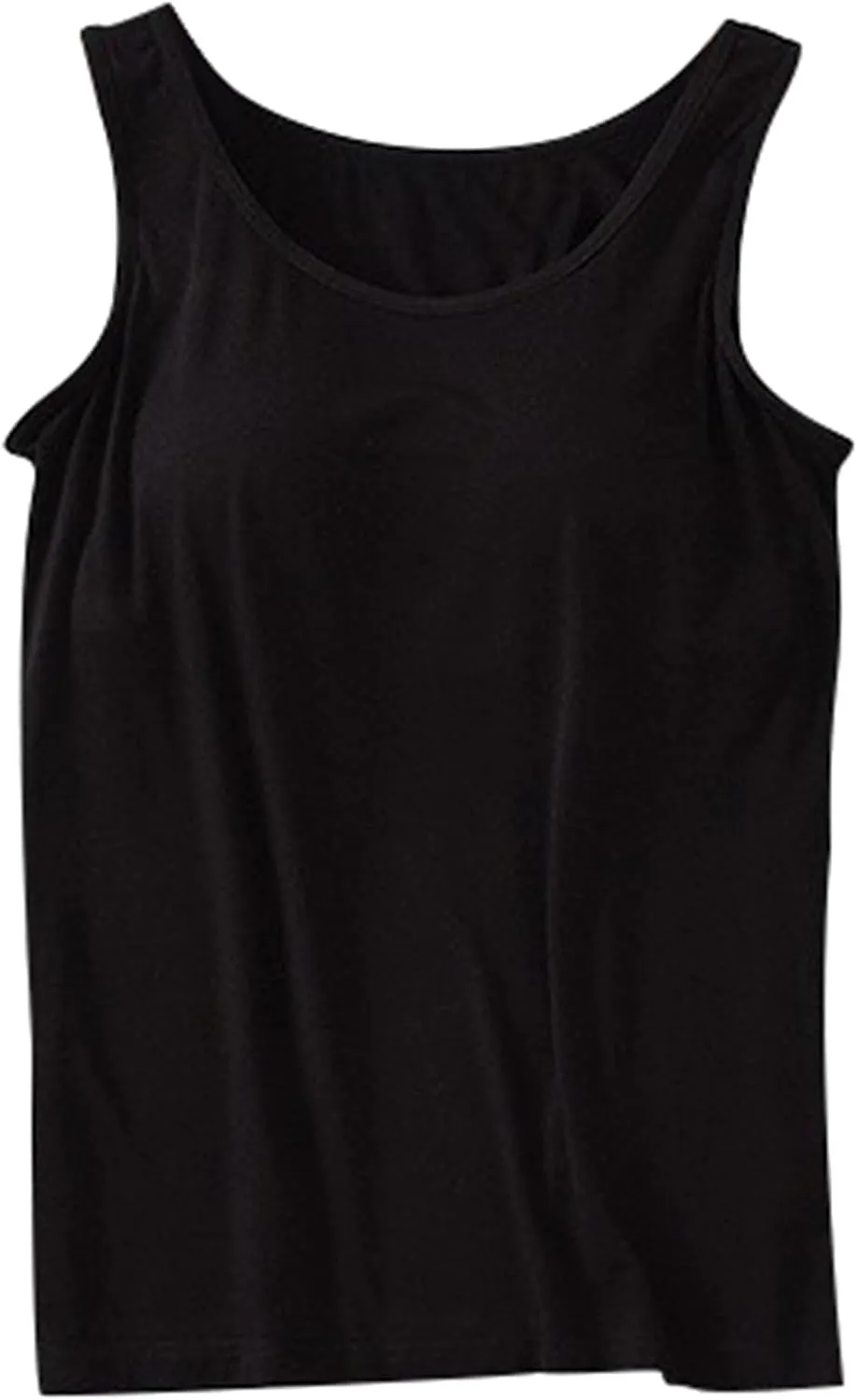 Women's Shelf Bra Tank Tops Adjustable Strap Soft Casual Camis Yoga Shirts Cotton Undershirt