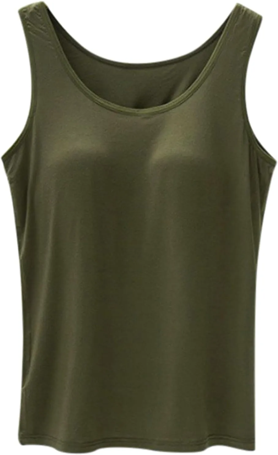 Women's Shelf Bra Tank Tops Adjustable Strap Soft Casual Camis Yoga Shirts Cotton Undershirt