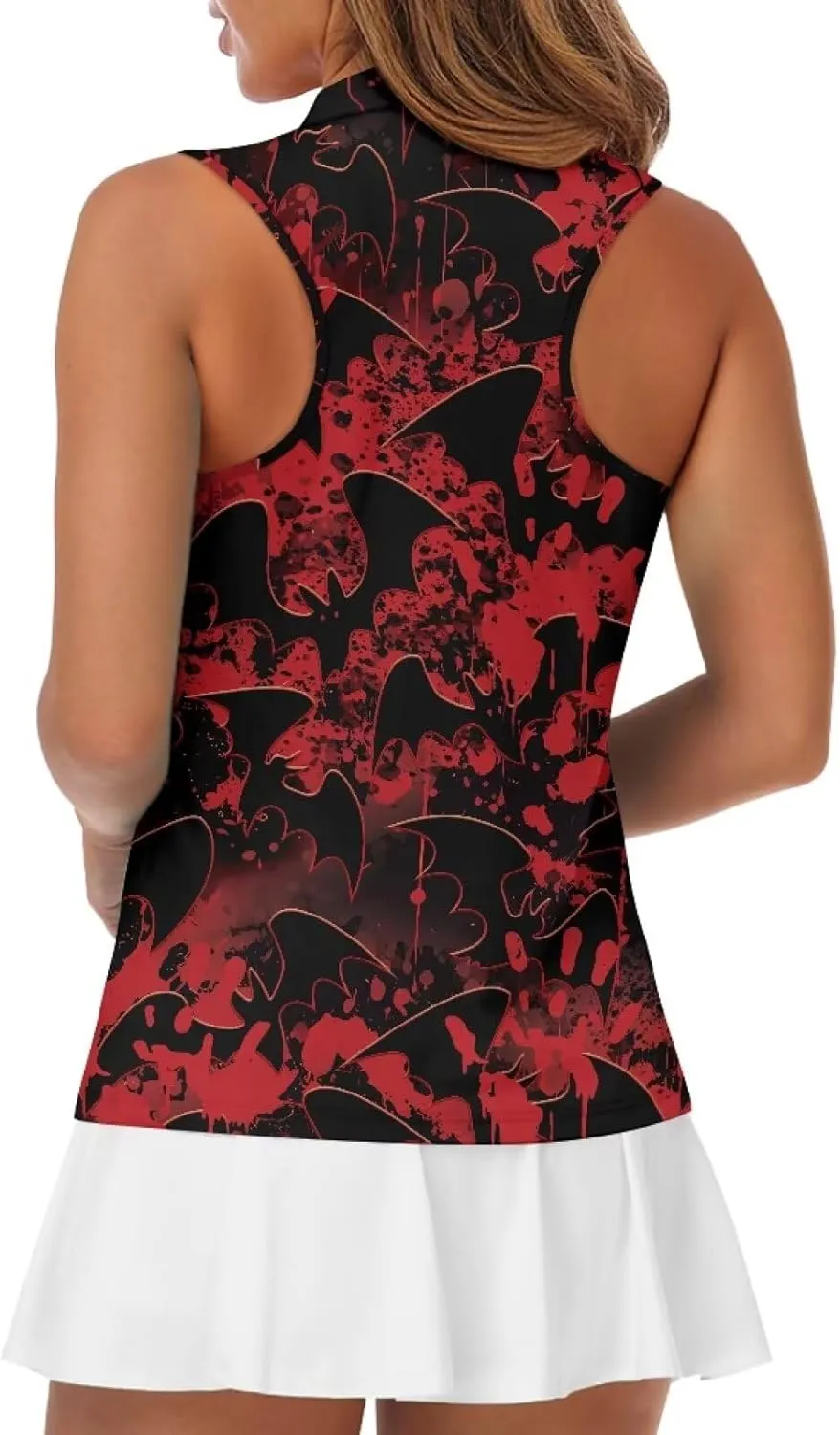 Women's Sleeveless Golf Shirts Collared V-Neck Tank Tops Quick Dry Lightweight UPF 50  Tennis Polo Shirts