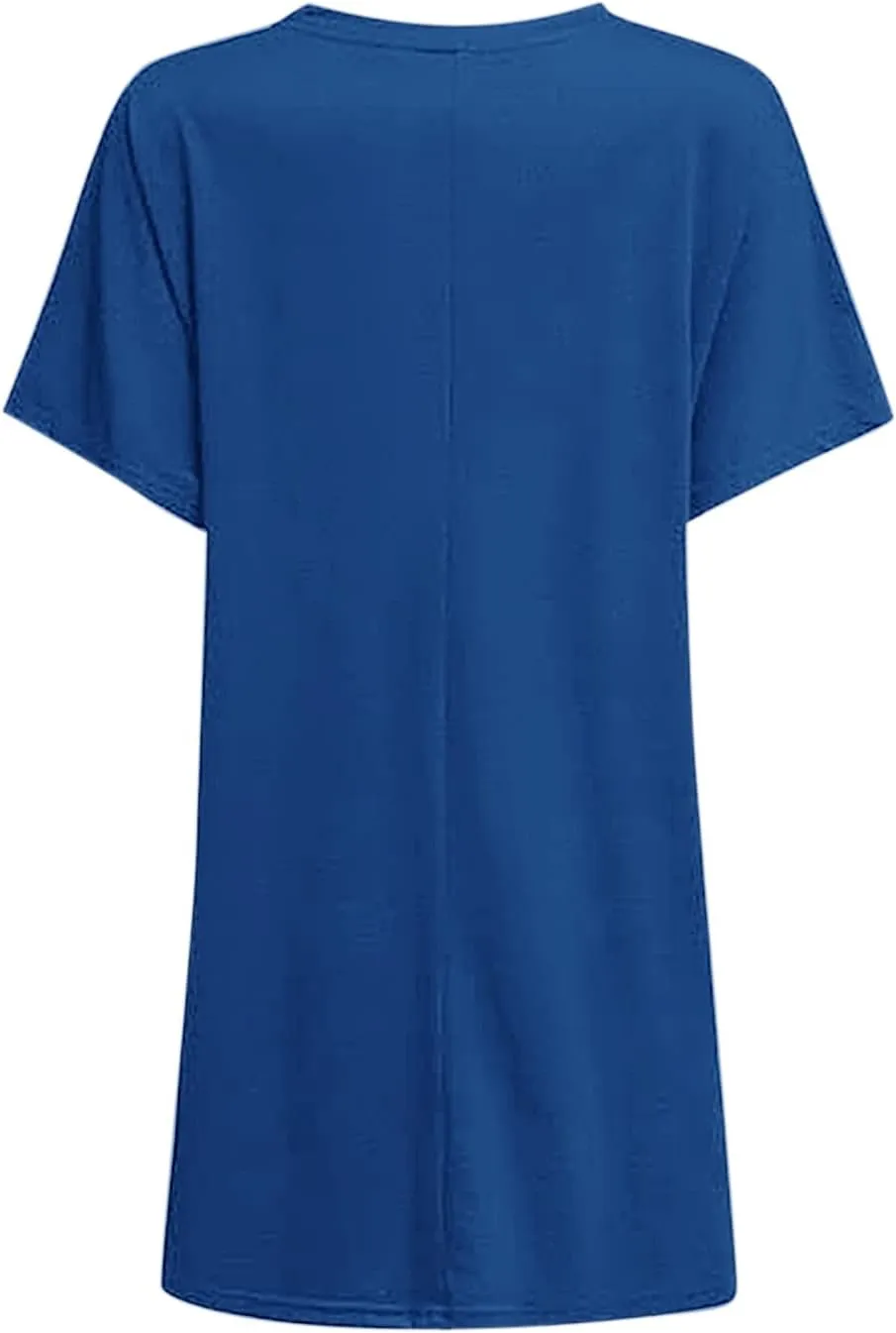Womens Tunic Tops for Leggings Summer Short Sleeve Casual Long T Shirts Fashion Oversized Crew Neck Tops with Pockets