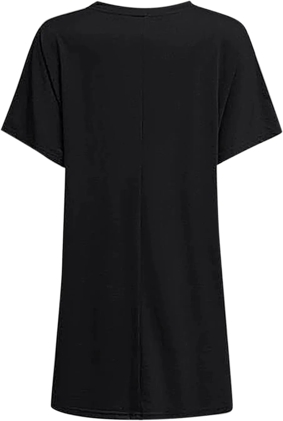 Womens Tunic Tops for Leggings Summer Short Sleeve Casual Long T Shirts Fashion Oversized Crew Neck Tops with Pockets