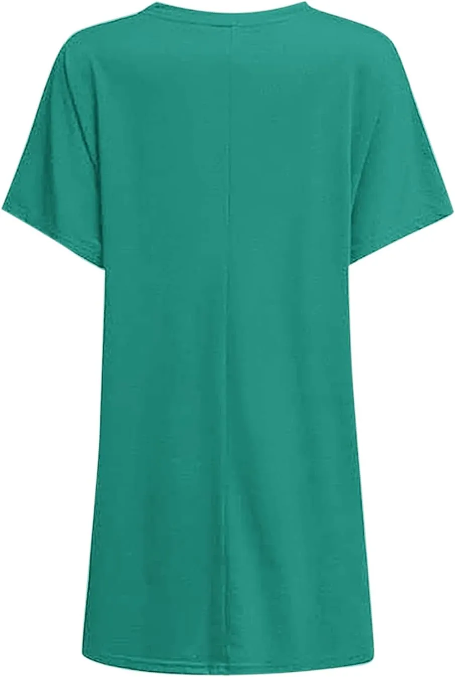 Womens Tunic Tops for Leggings Summer Short Sleeve Casual Long T Shirts Fashion Oversized Crew Neck Tops with Pockets