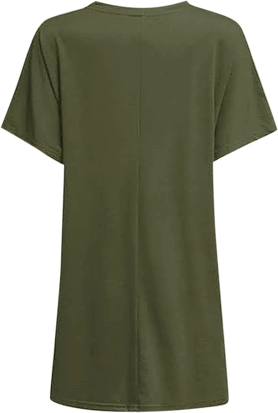Womens Tunic Tops for Leggings Summer Short Sleeve Casual Long T Shirts Fashion Oversized Crew Neck Tops with Pockets