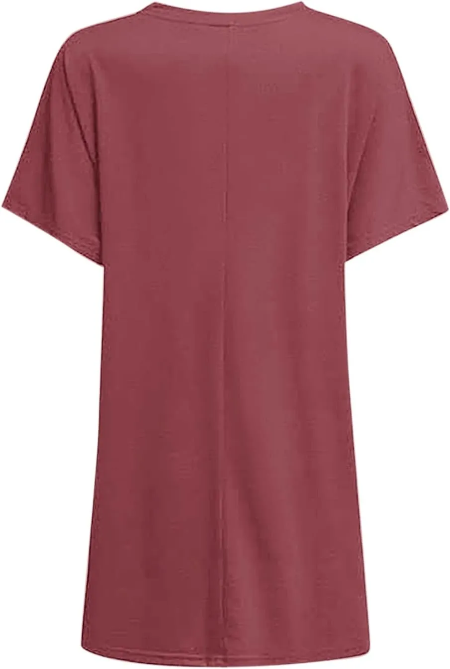 Womens Tunic Tops for Leggings Summer Short Sleeve Casual Long T Shirts Fashion Oversized Crew Neck Tops with Pockets