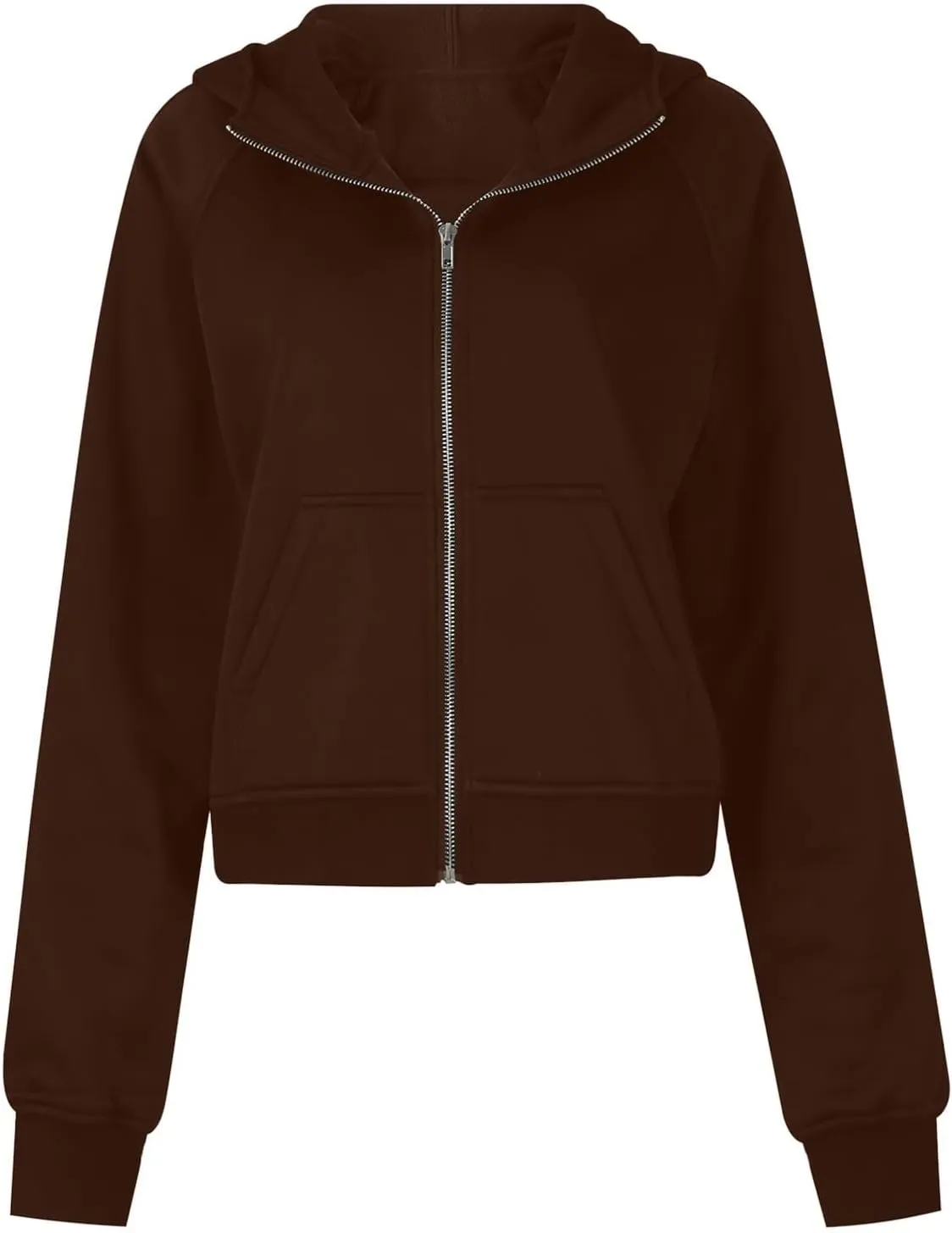 Womens Zip Up Hoodies Cropped Sweatshirts Fleece Jackets Fall Outfits Casual Hooded Tops Winter Clothes