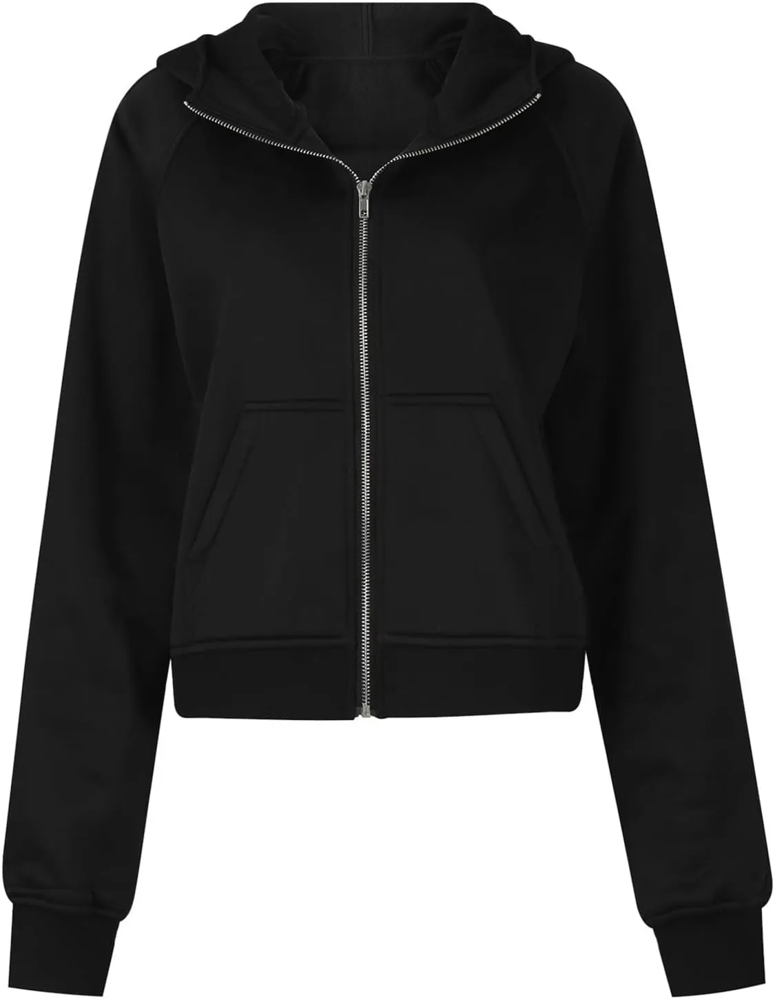 Womens Zip Up Hoodies Cropped Sweatshirts Fleece Jackets Fall Outfits Casual Hooded Tops Winter Clothes