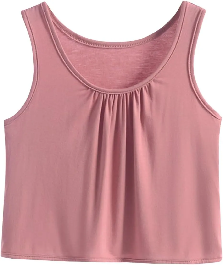 Workout Tops for Women Cotton Crop Tops Casual Loose Tank Top Sleeveless Basic Cropped Athletic Yoga Workout Shirt