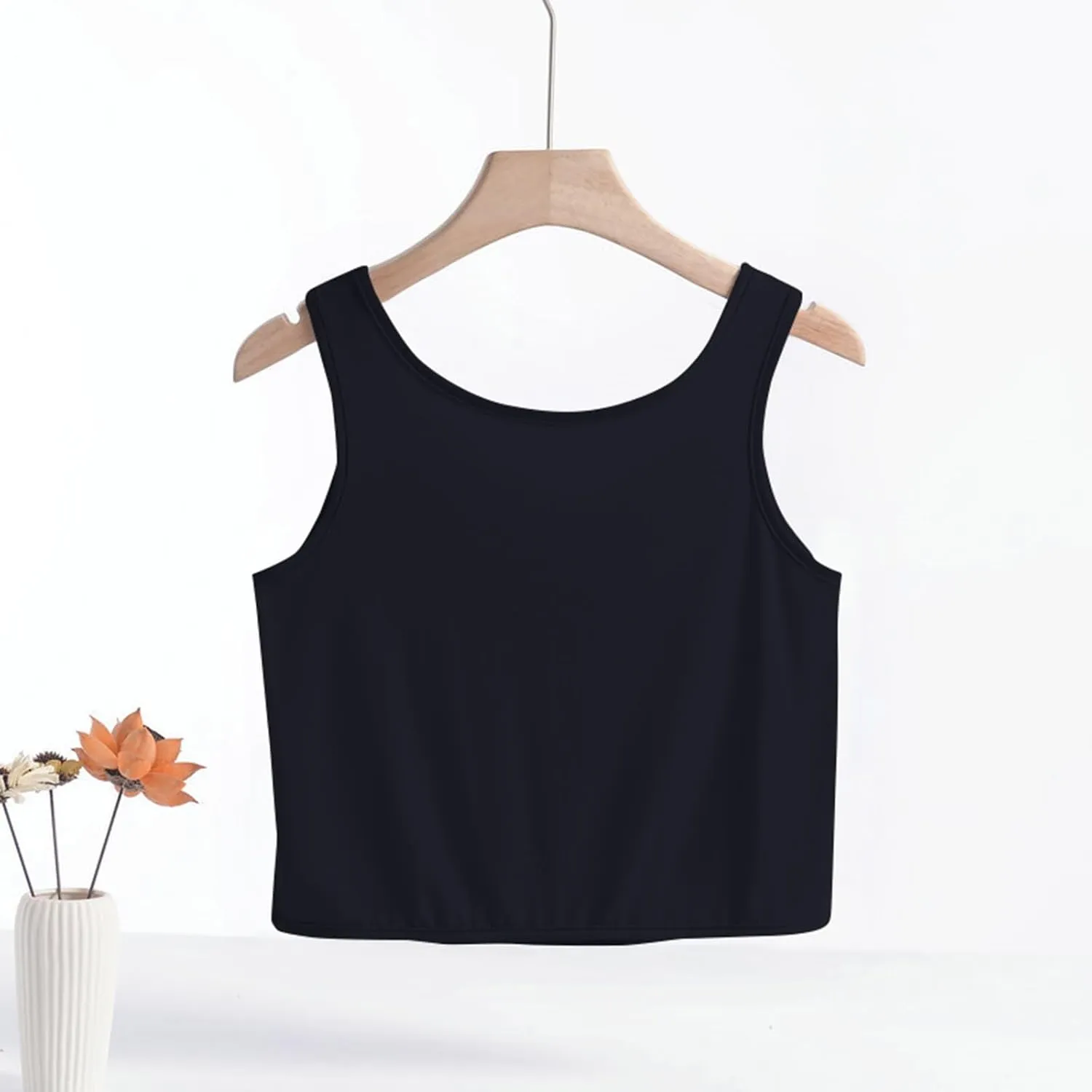 Workout Tops for Women Cotton Crop Tops Casual Loose Tank Top Sleeveless Basic Cropped Athletic Yoga Workout Shirt