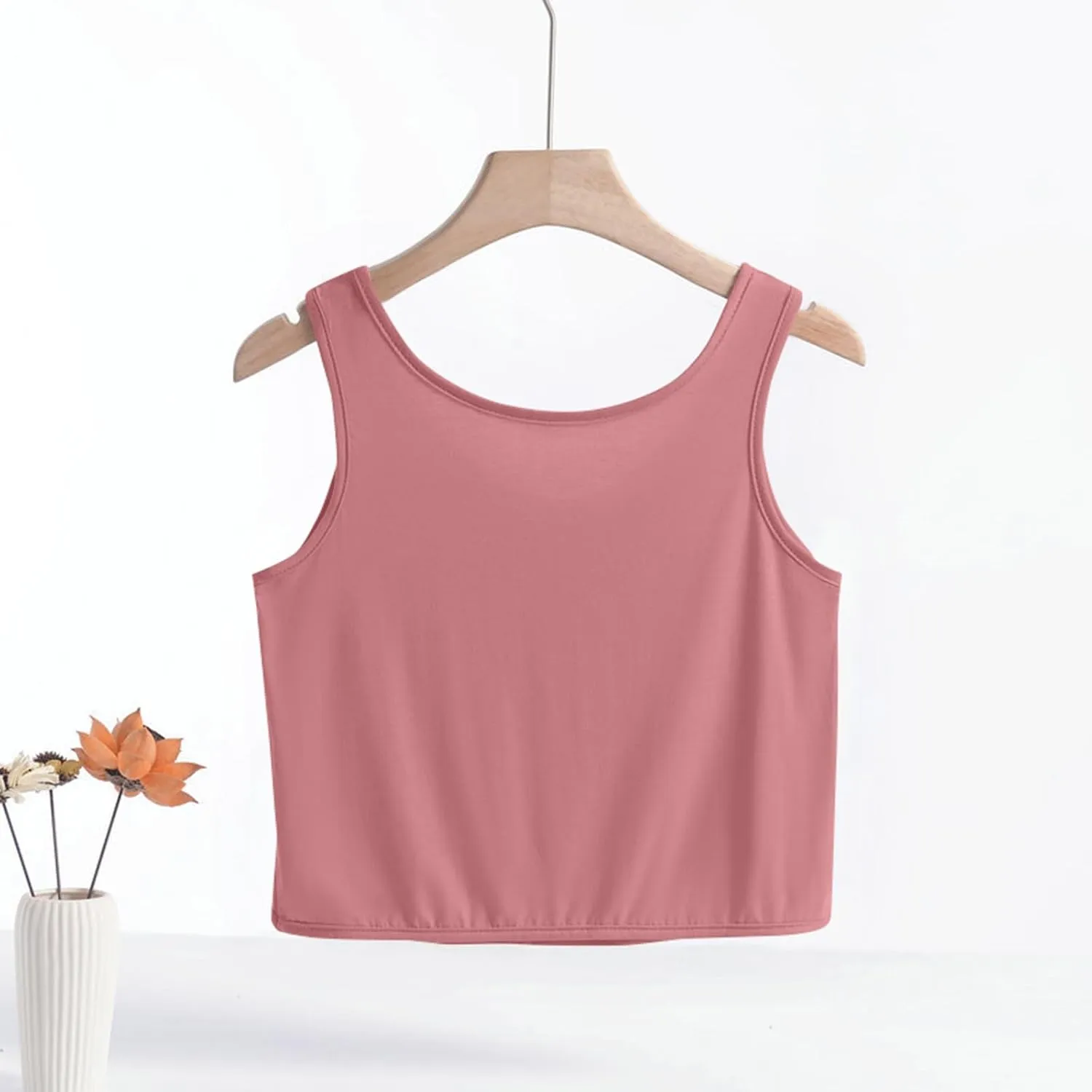 Workout Tops for Women Cotton Crop Tops Casual Loose Tank Top Sleeveless Basic Cropped Athletic Yoga Workout Shirt