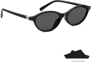 Y2K Rave Sunglasses for Women Retro Oval Cat Eye Vintage 90s Trendy