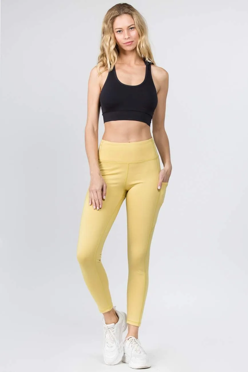 YELETE Women's Jogging Pants High Waist Lattice Ankle Cutout Workout Leggings with Pockets